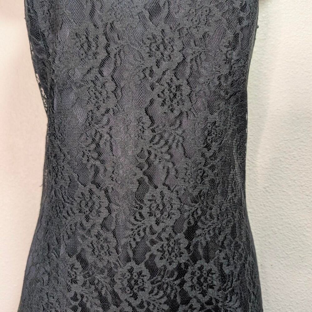 Vintage Gunne Sax Dress Black Lace Midi & Lace Bolero Shrug Romantic Gothic - Picture 5 of 8